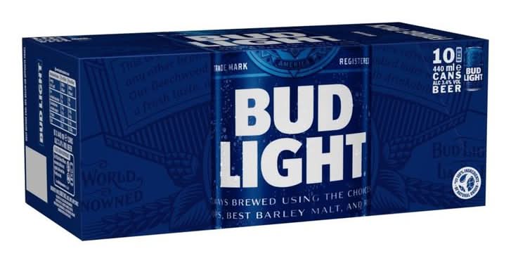 Bud Light Beer 10 X 440ml (407139)