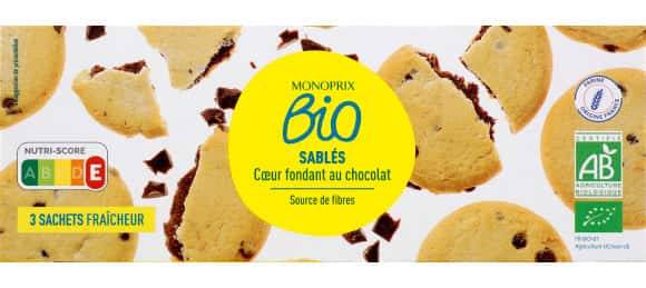Monoprix Bio - Sablés coeur fondant au chocolat bio (3)