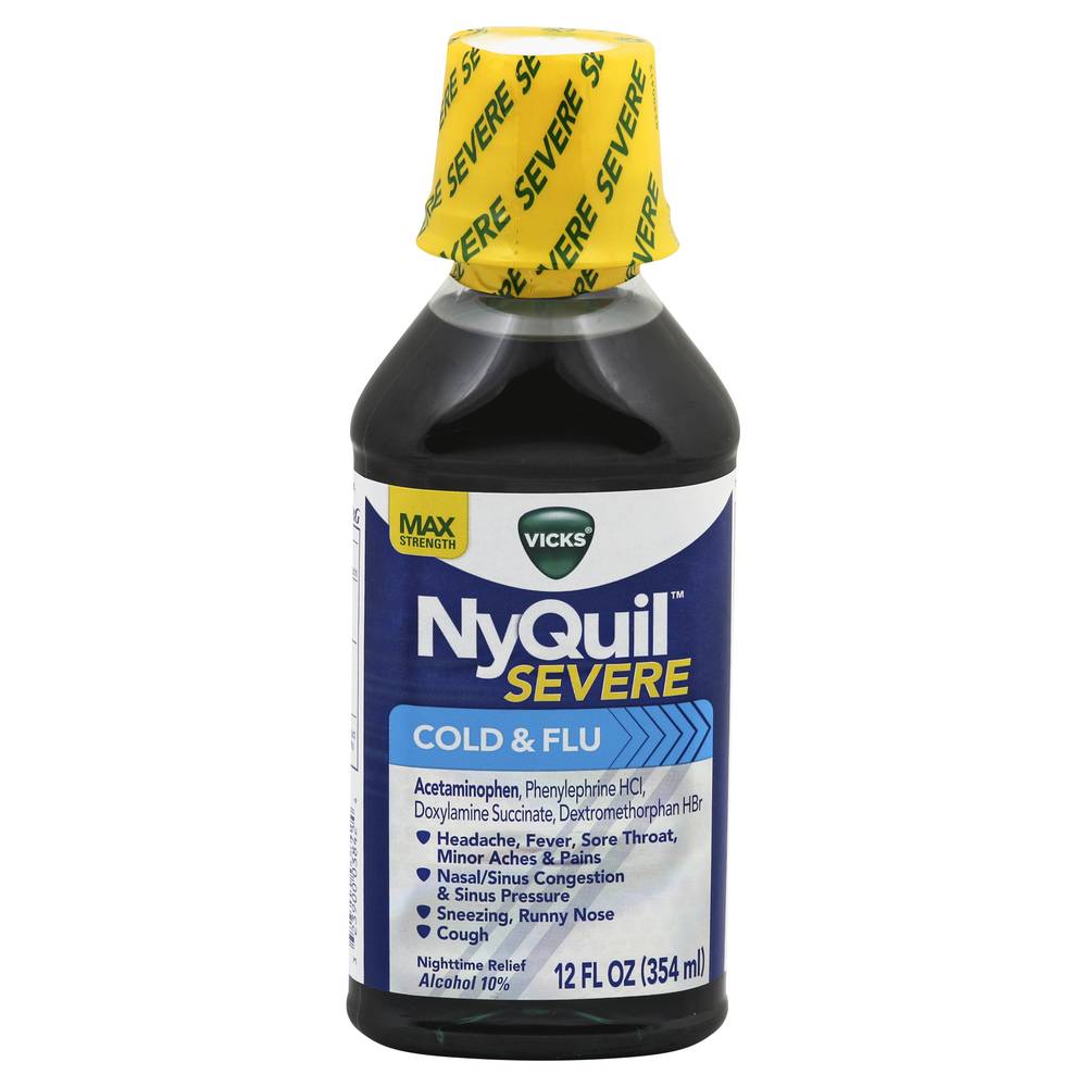 Vicks Nyquil Severe Cold & Flu Relief Liquid Medicine