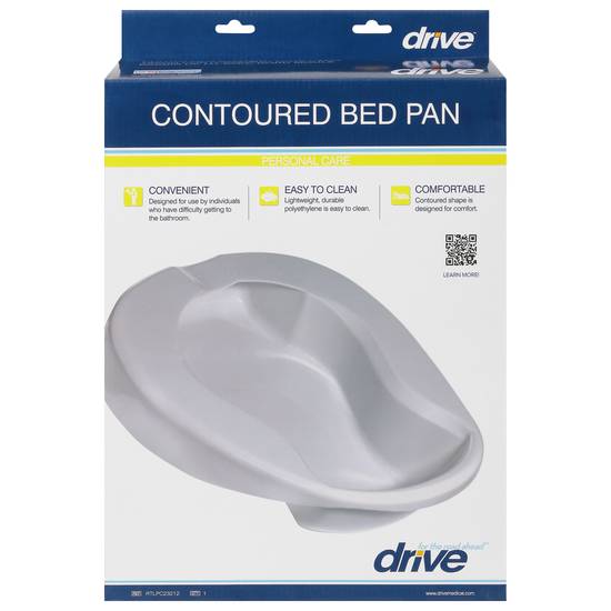Drive Medical Grey Contoured Bed Pan