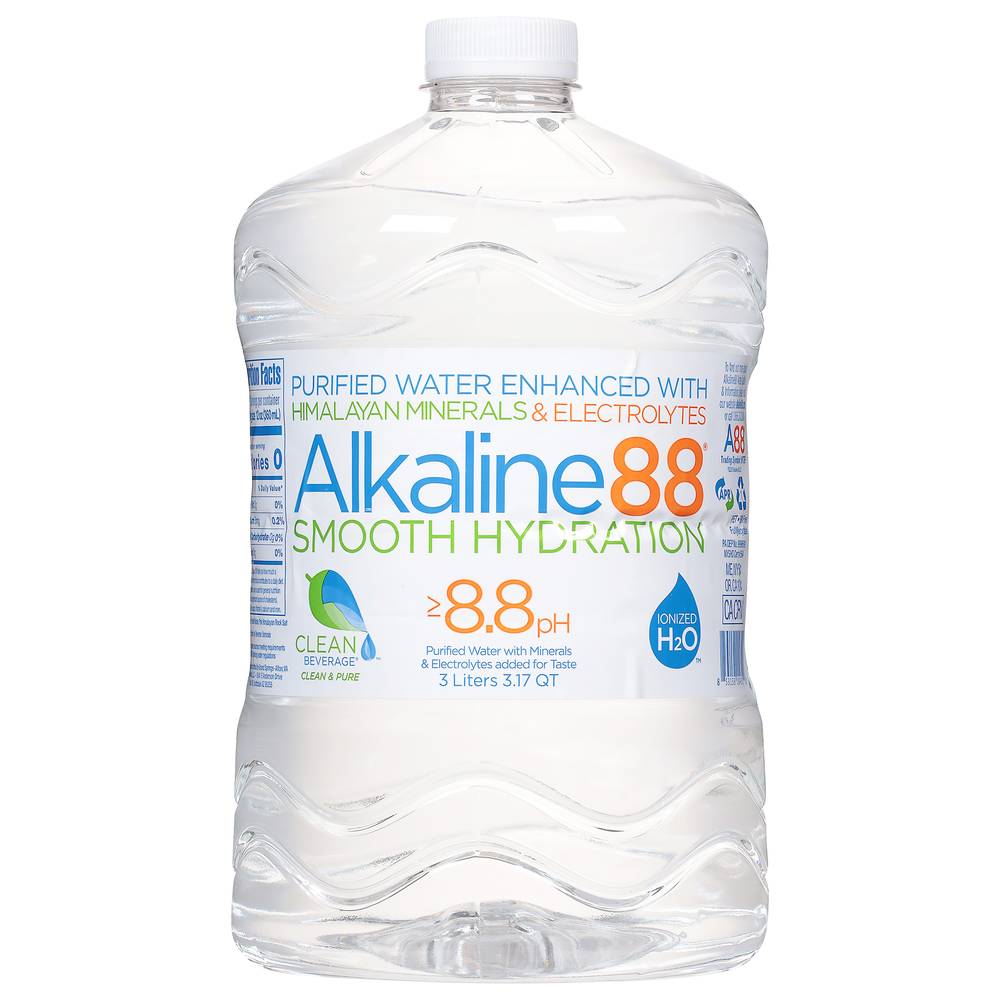 Alkaline88 Purified Water With Minerals & Electrolytes (3 L)