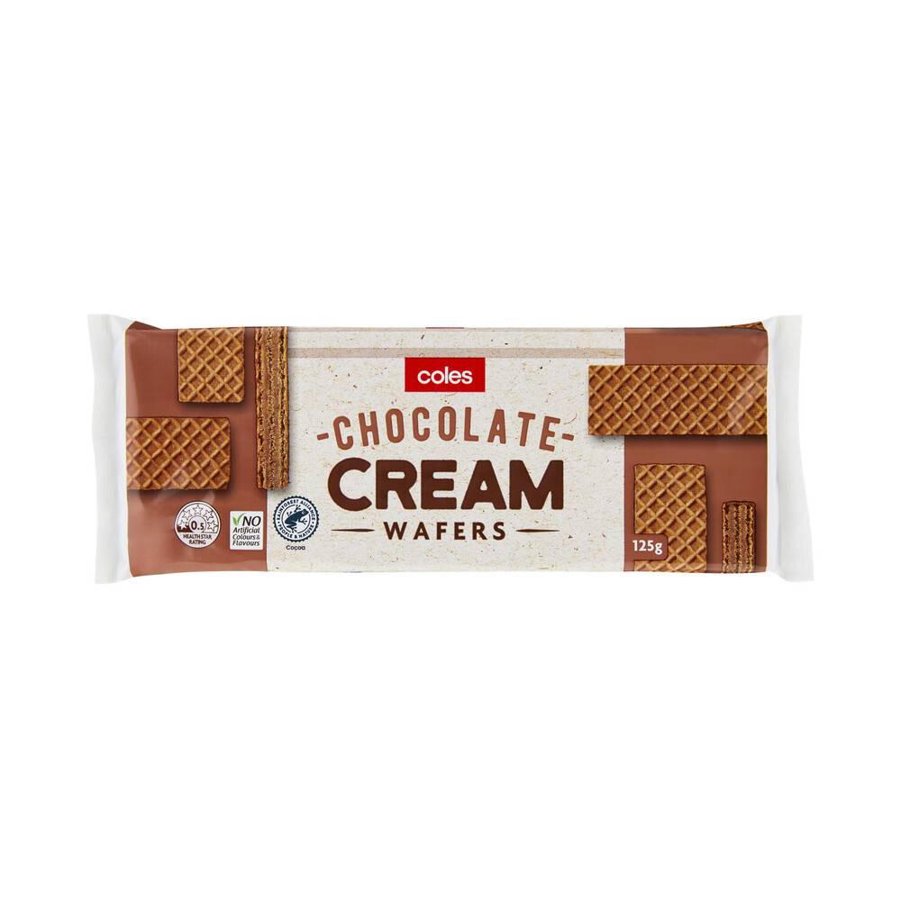 Coles Chocolate Cream Wafers 125g