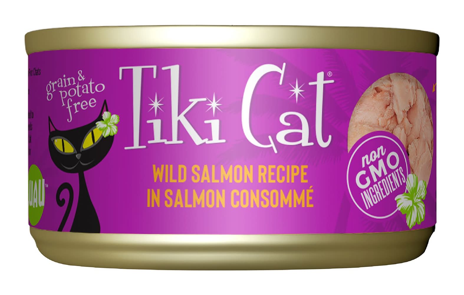 Tiki Cat® Luau Wet Cat Food - Non-GMO, Grain & Potato Free 2.8oz (Flavor: Salmon, Size: 2.8 Oz)