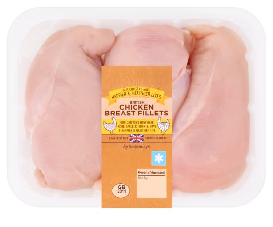 Sainsbury's Skinless & Boneless British Chicken Breast Fillets (640g)