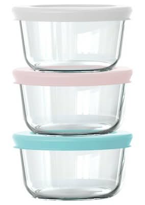 Pyrex Round Glass Storage Set With Lids (6 ct)