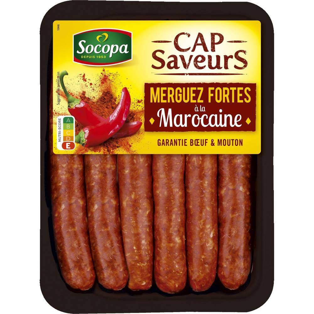 Socopa - Merguez fortes bœuf et mouton à la marocaine (330g)