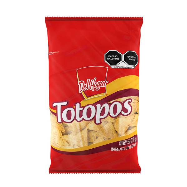 Del Hogar · Totopos de maíz (280 g)