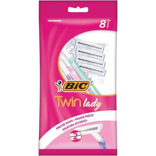 Bic twin lady rasoirs jetables pour femme (2 lames) - pochette de 8