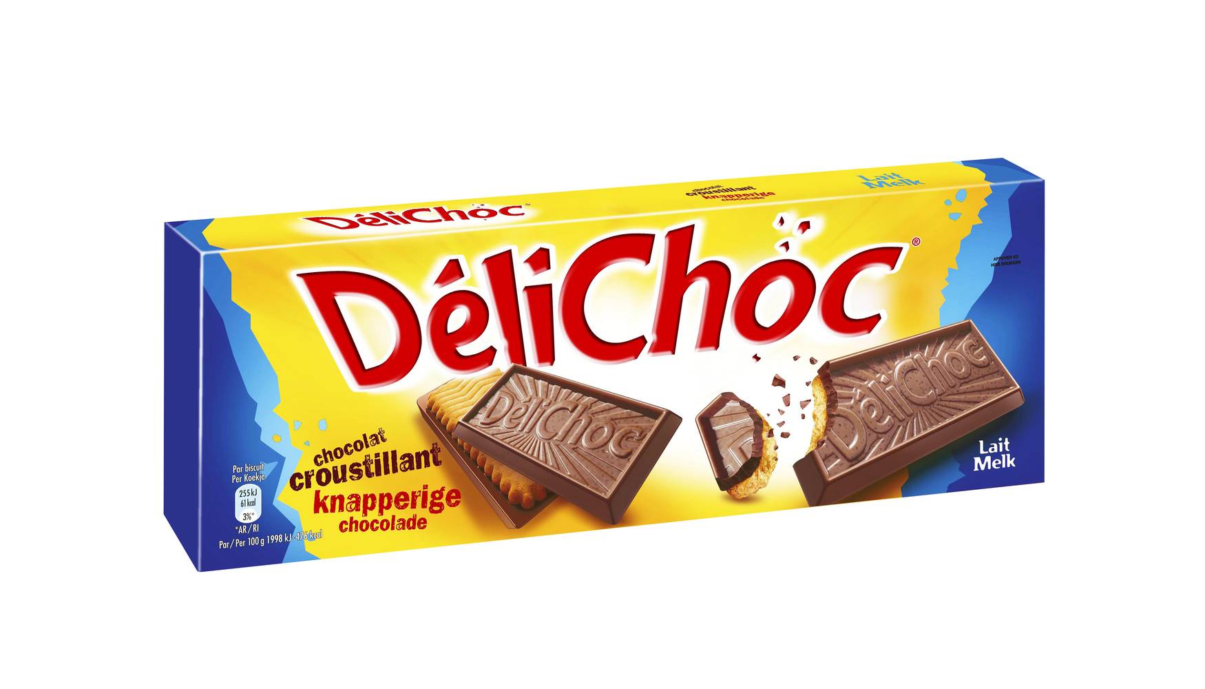 Délichoc - Biscuits croustillants, chocolat au lait (150g)
