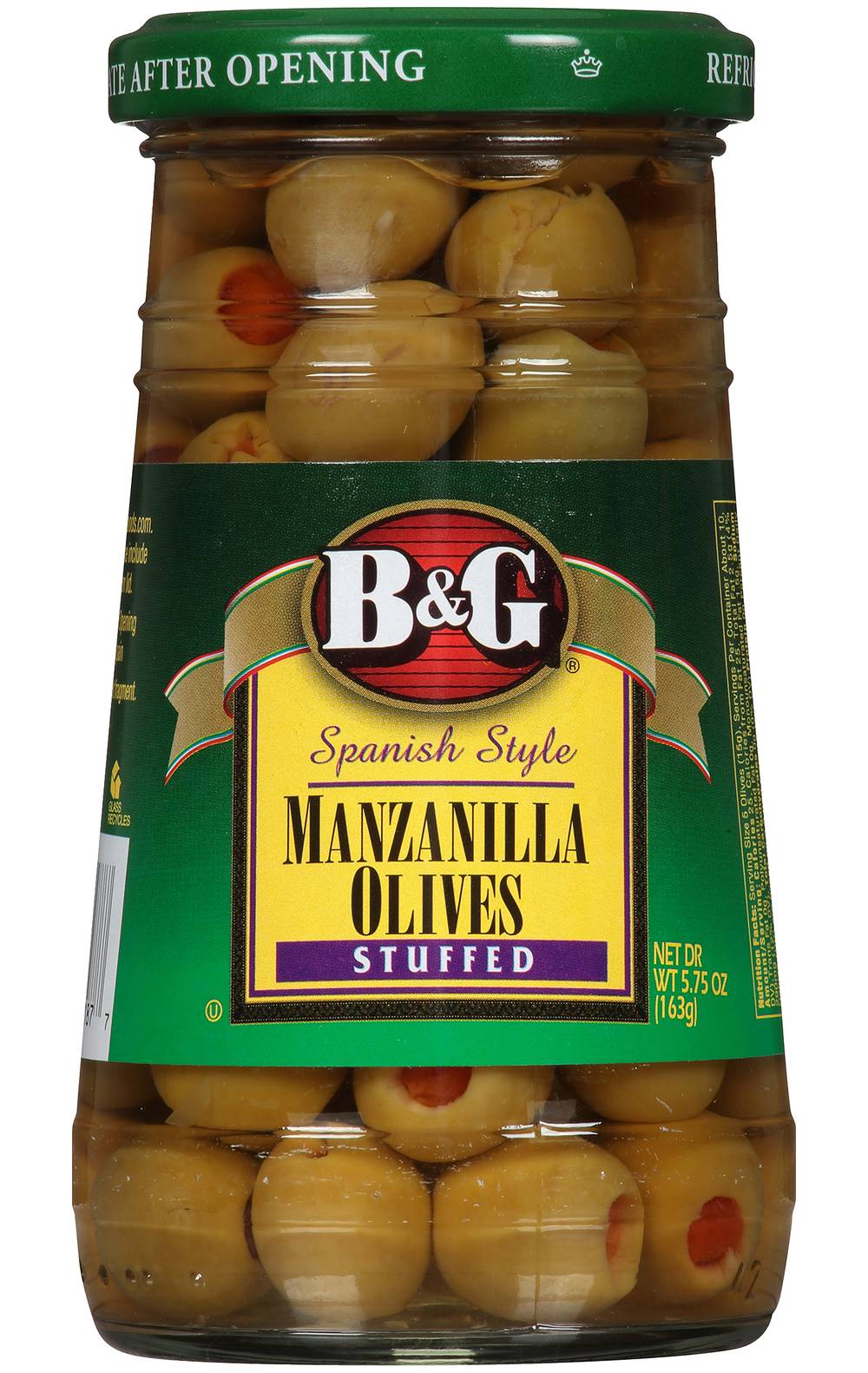 B&G Spanish Style Stuffed Manzanilla Olives (5.75 oz)