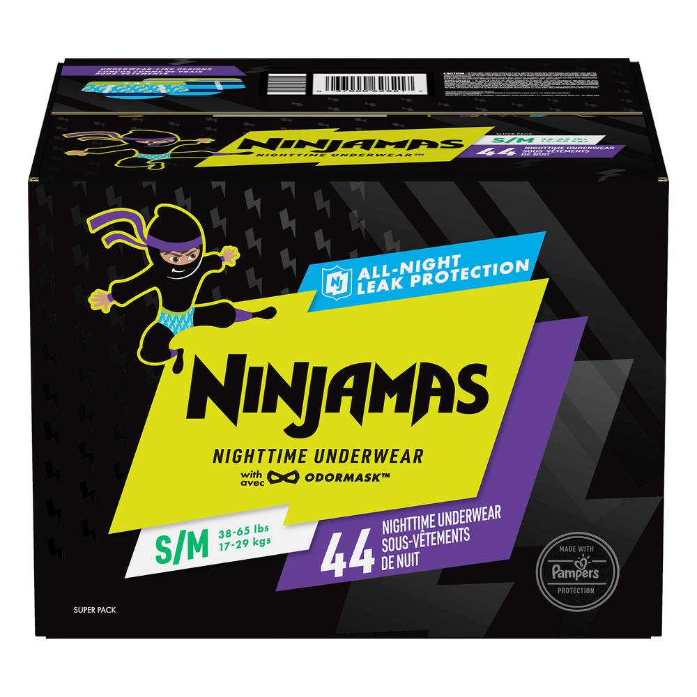 Ninjamas Odarmask Nighttime Underwear, S, M