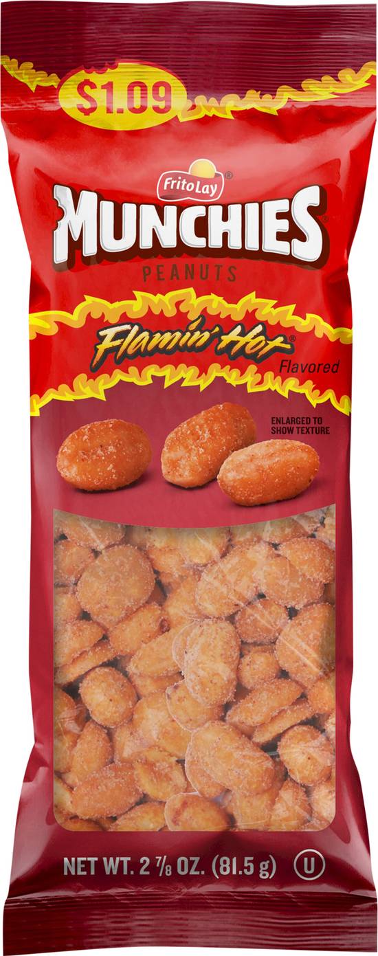 Fritolay Munchies Peanuts (8oz bag) ( flamin hot )