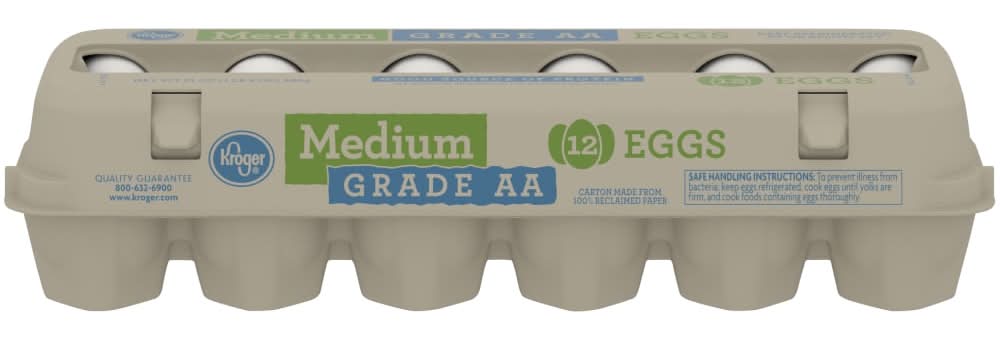 Kroger Grade a a White Eggs, Medium (12 ct)
