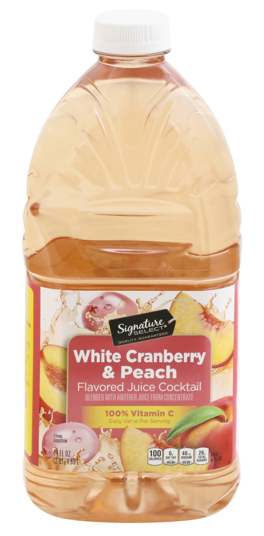 Signature Select White Cranberry & Peach Juice (64 fl oz)