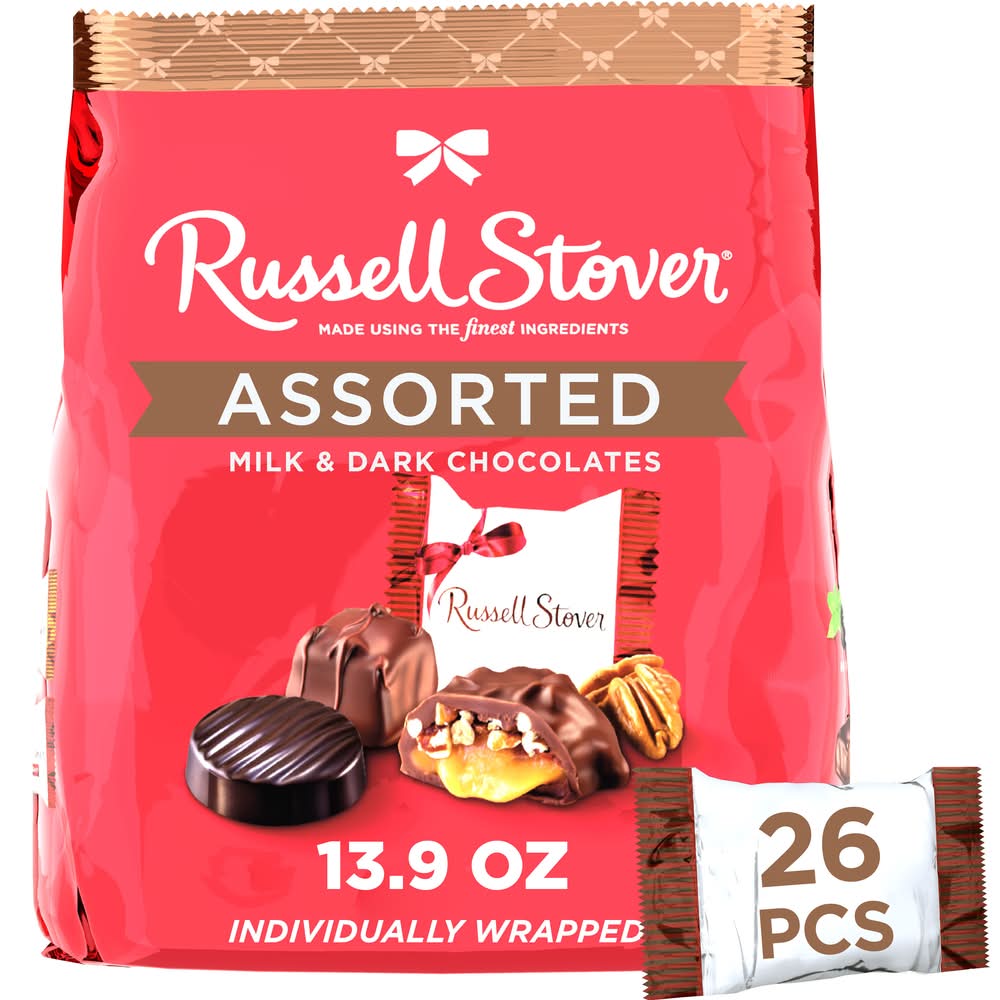 Russell Stover Christmas Candy Gift Bag, Assorted (13.9 oz, 26 ct)