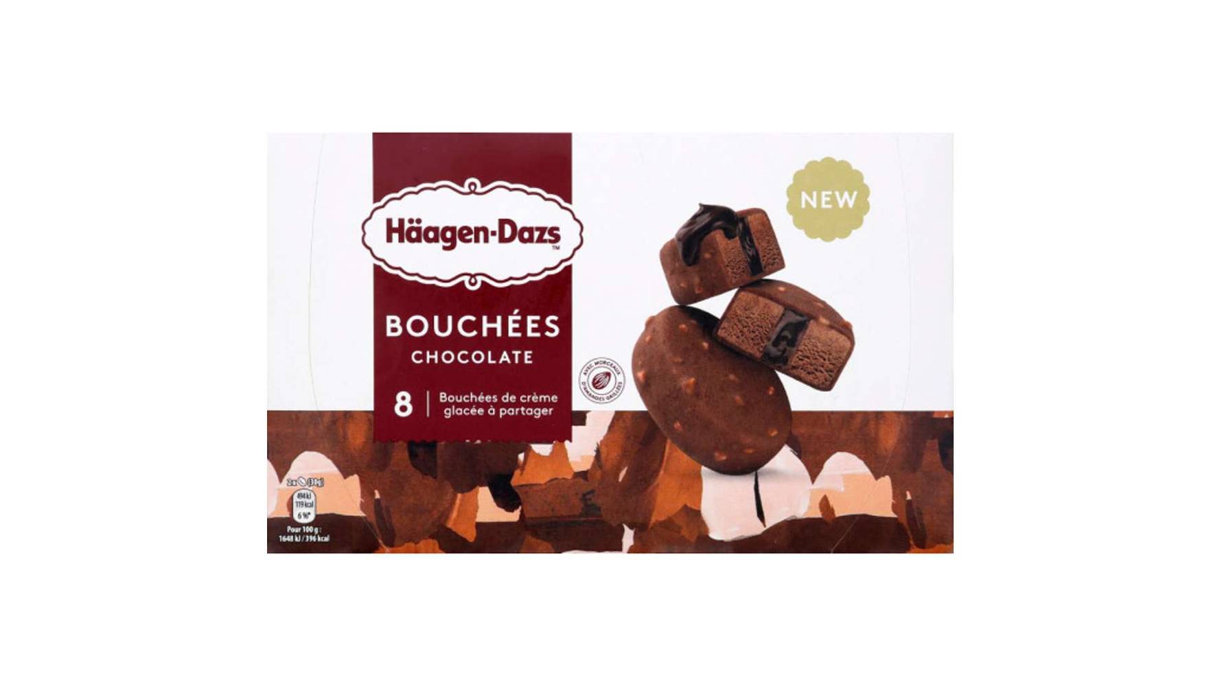 Häagen-Dazs - Bouchées de crème glacée (8 unités) (chocolat)