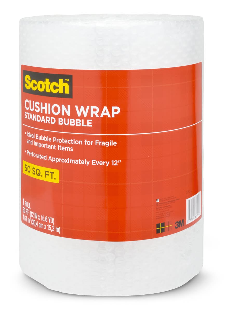 Scotch · Envoltura acolchada con burbuja estándar, 30.4 cmx15.2 m