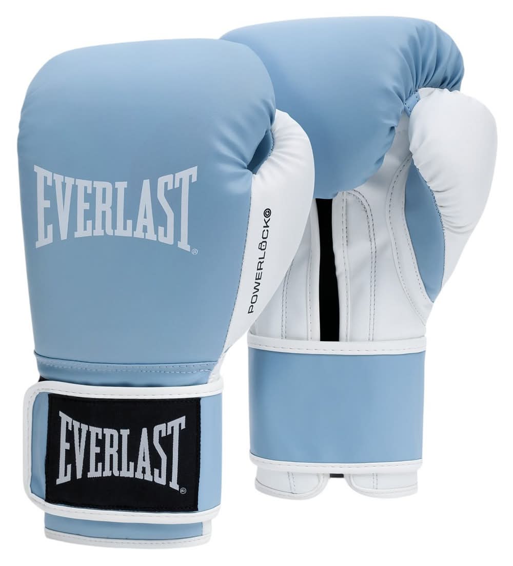 Everlast Powerlock OG Boxing Gloves (Powder Blue/White, 12 oz.)