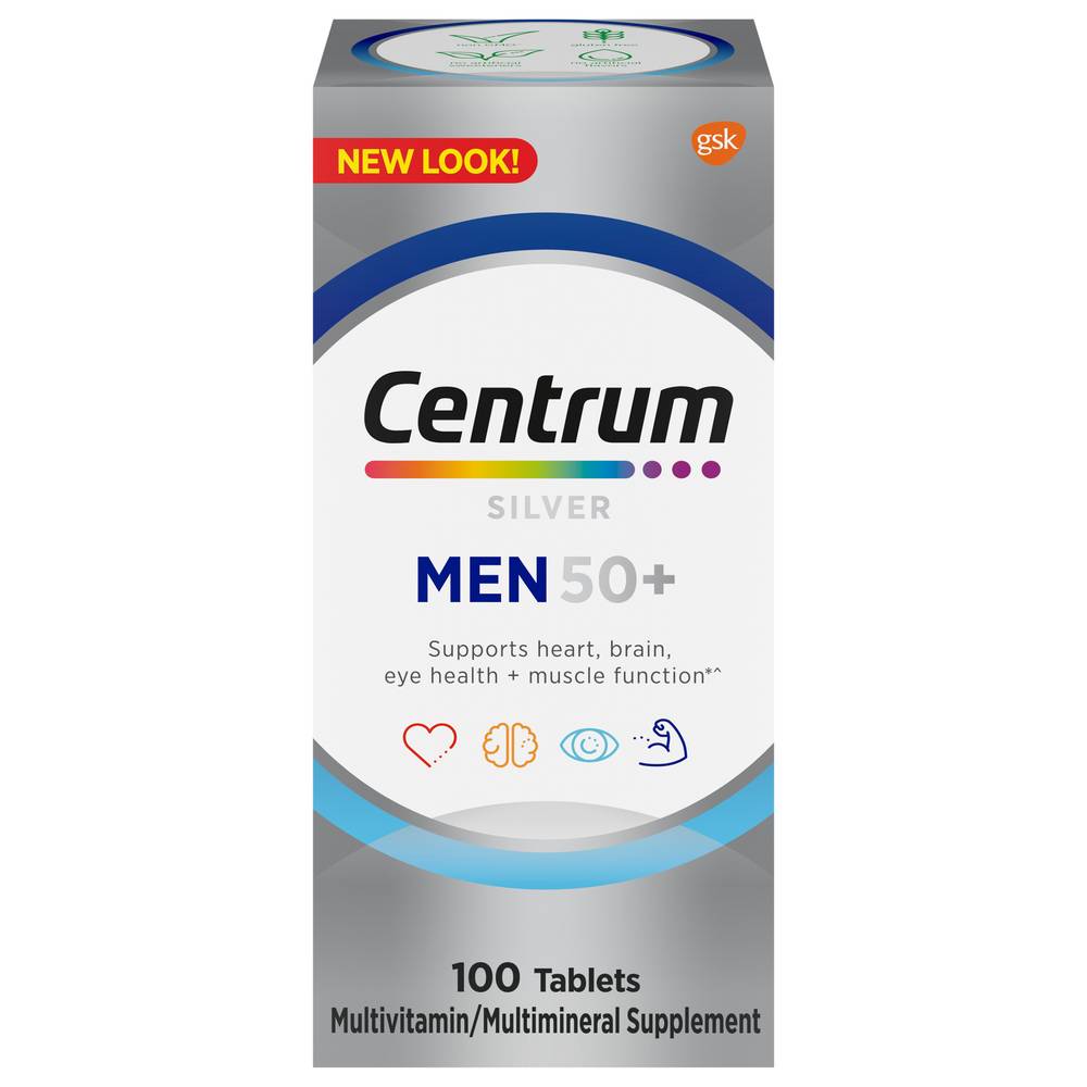 Centrum Silver Multivitamin & Multimineral Supplement Tablets (100 ct)