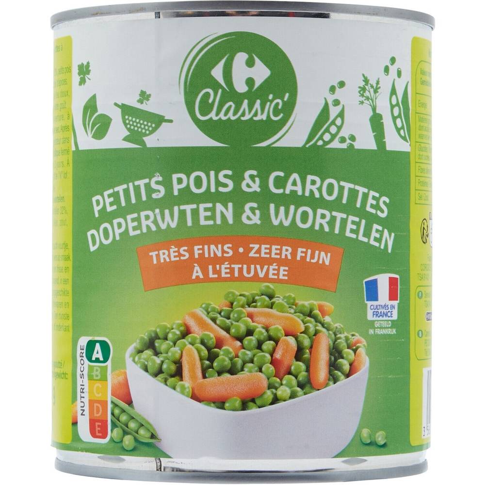 Carrefour Classic' - Petits pois et carottes très fins à l'étuvée