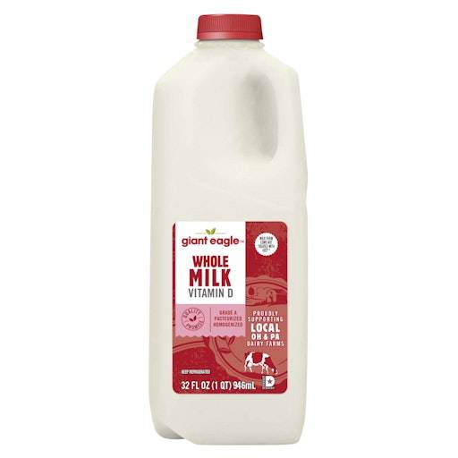 Giant Eagle Whole Milk, Quart