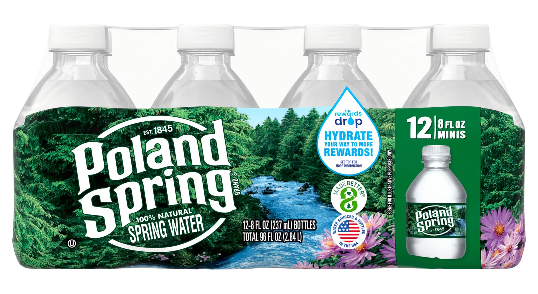 Poland Spring Natural Spring Water (12 x 8 fl oz)