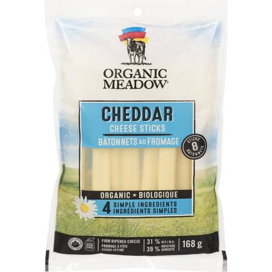 Organic Meadow Cheddar Cheese Sticks 24% (168 g)