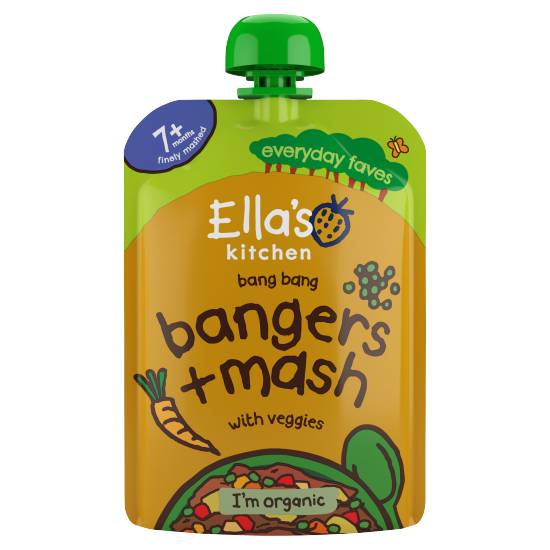 Ella's Kitchen Organic Bangers and Mash Baby Food Pouch 7+ Months