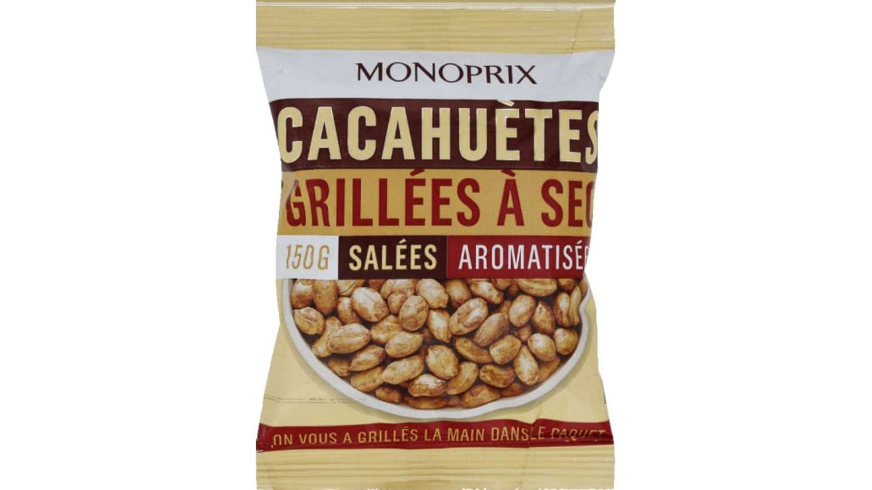 Monoprix - Cacahuètes grillées à sec, salées (150g)
