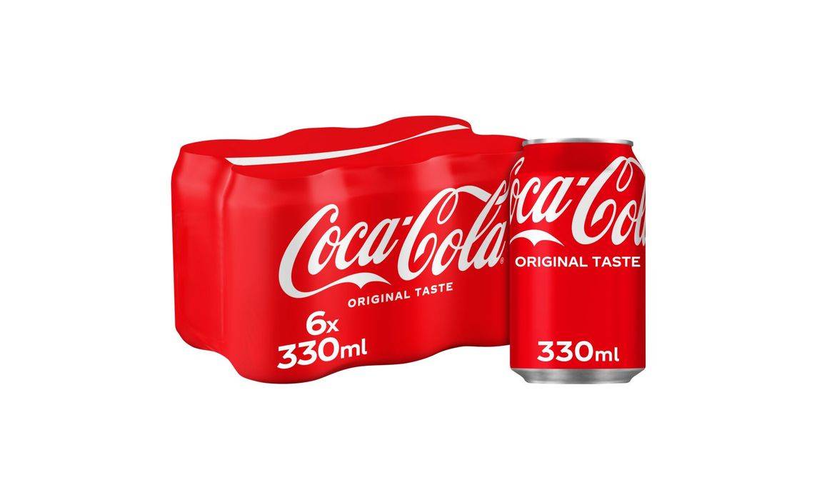 Coca-Cola Original Taste 6 x 330ml Cans (539155)