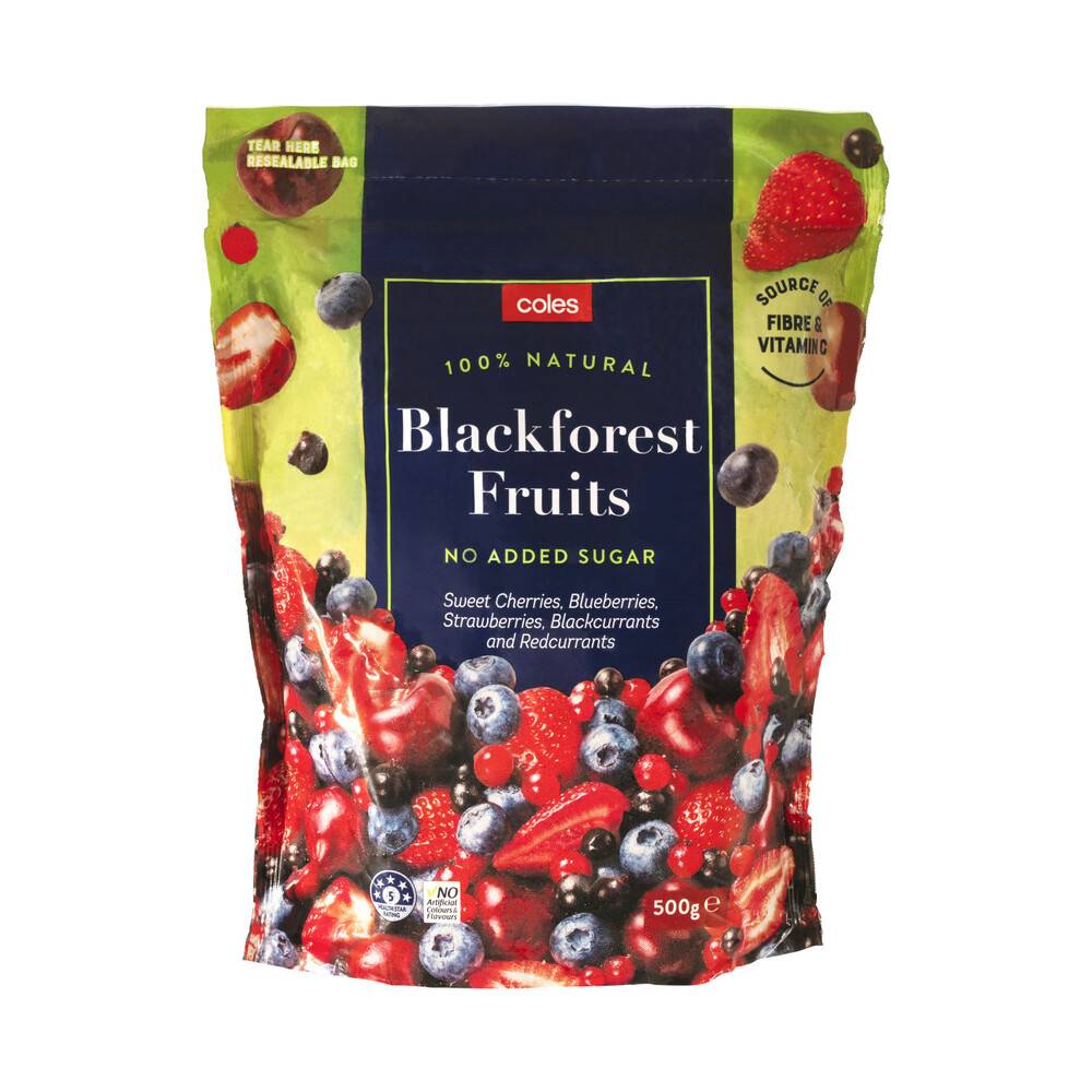 Coles Frozen Fruit Black Forest Mix 500g
