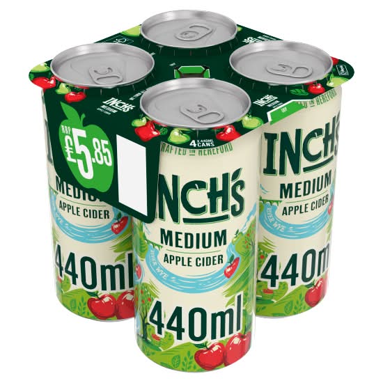 Inch's Medium Apple Cider (4 x 440ml)