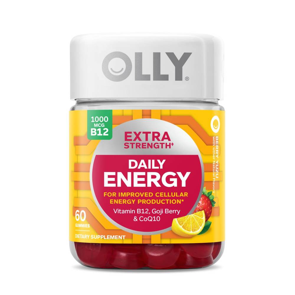 Olly Extra Strength Daily Energy 1000 Mcg Vitamin B12 Gummies (berry yuzu)