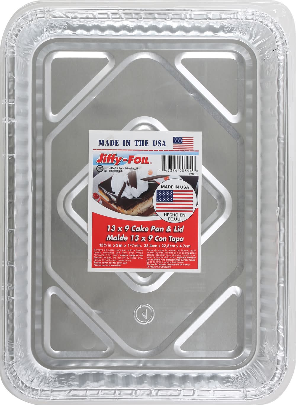 Jiffy-Foil Cake Pan & Lid, 13x9 in, Silver