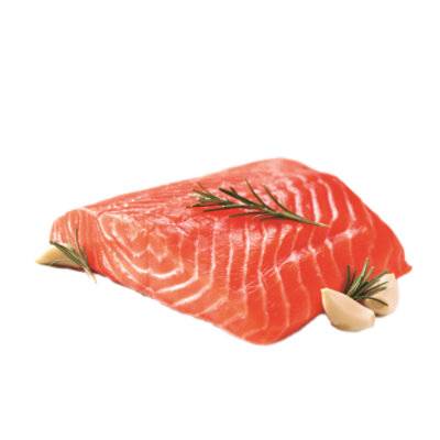 Atlantic Salmon Portion 6 Oz Color Added Fresh Service Case - Each