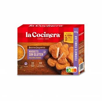 Nuggets de pollo Recetas Crujientes La Cocinera sin gluten y sin lactosa 455 g.