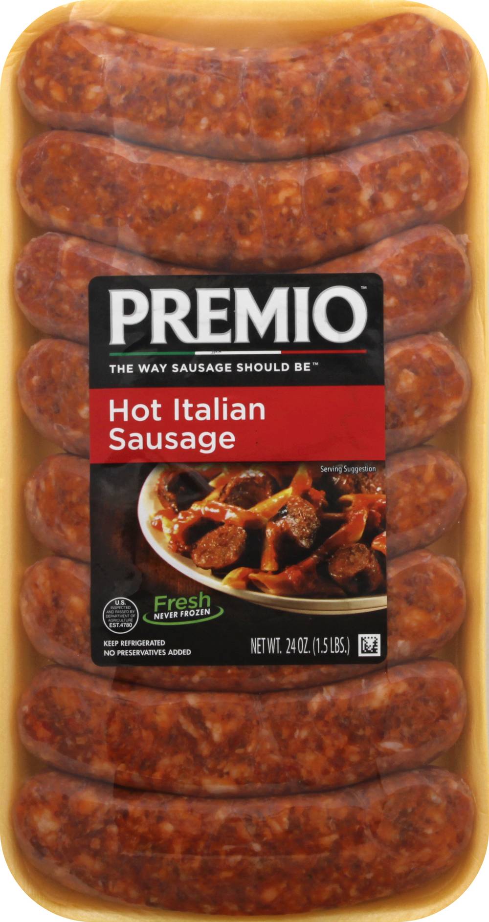 Premio Hot Italian Sausage (24 oz) Delivery Near You Postmates