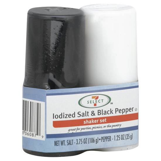 7-Select Iodized Salt & Black Pepper Shaker Set