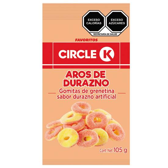 GOMITAS ARO DE DURAZNO CCK 105GR