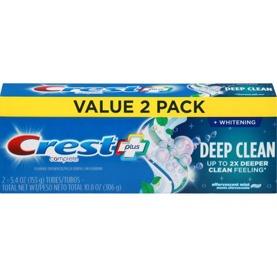 Crest Deep Clean Effervescent Mint Complete Whitening Toothpaste ( 2 ct)