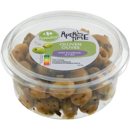 Carrefour Sensation Apero Time Olives à l''Ail 150 g