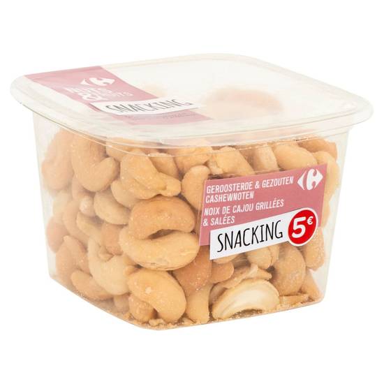 Carrefour Nuts & Fruits Snacking Noix de Cajou Grillées & Salées 200 g