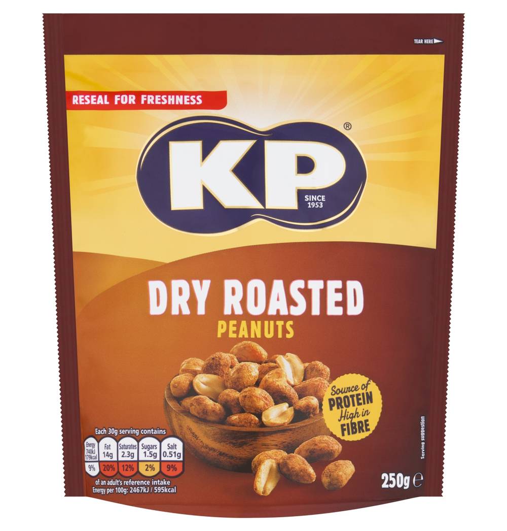 Kp Dry Roasted Peanuts Reclose Pack 250G