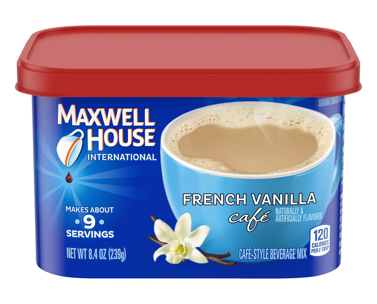 Maxwell House Coffee Beverage Mix, French Vanilla (8.4 oz)