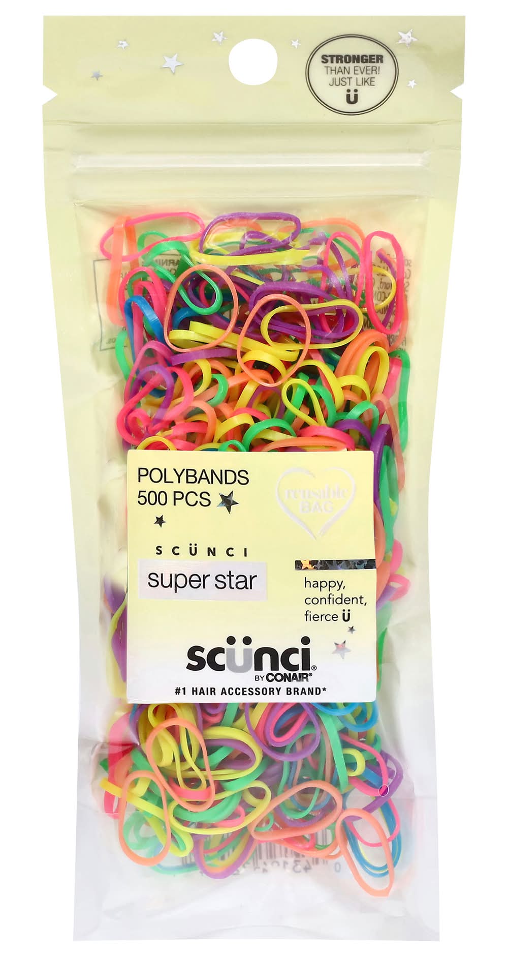Scunci Color Polybands, Assorted (1.6 oz, 500 ct)