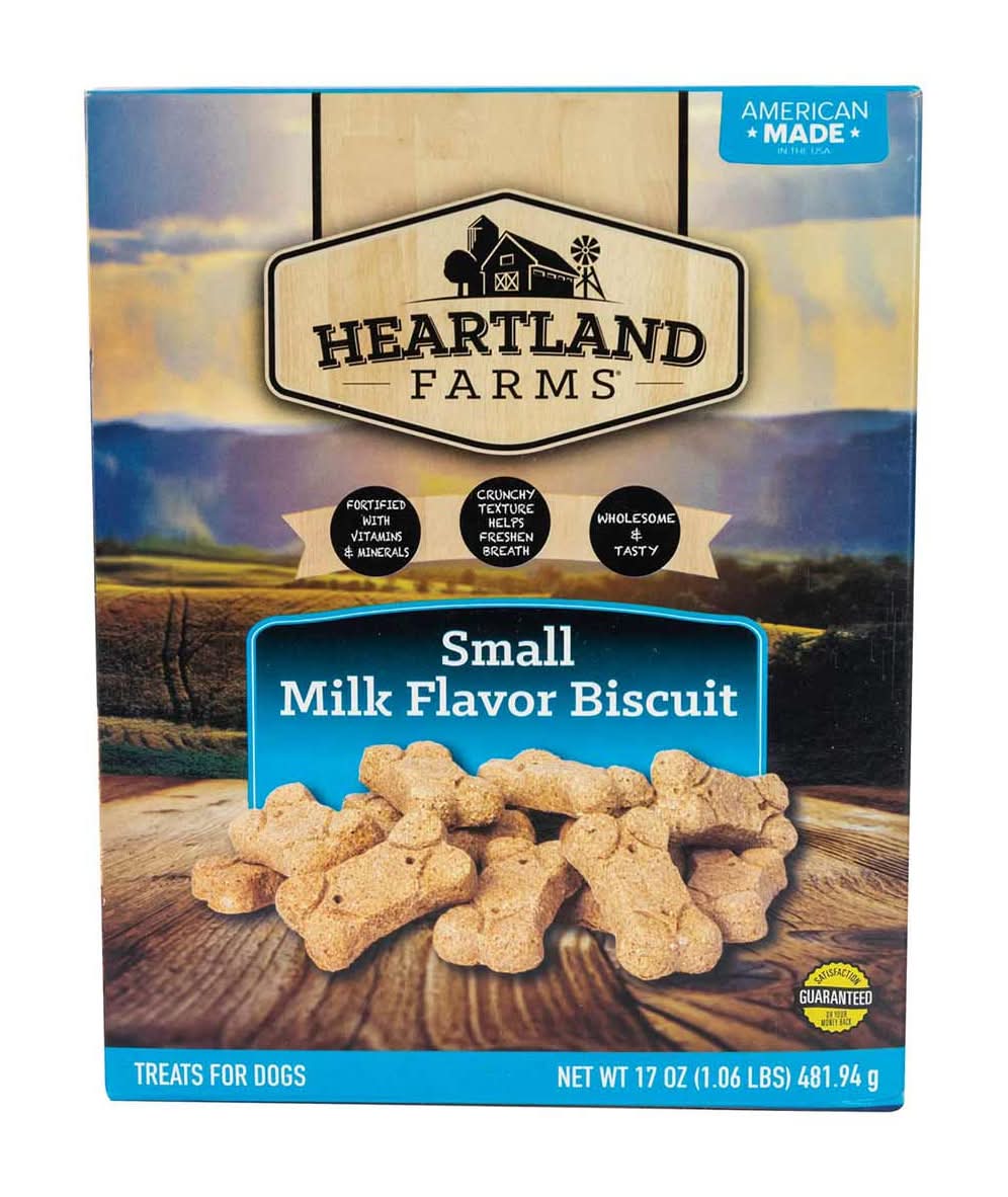 Heartland Farms Dog Treat Biscuits, Milk, Small (17 oz)