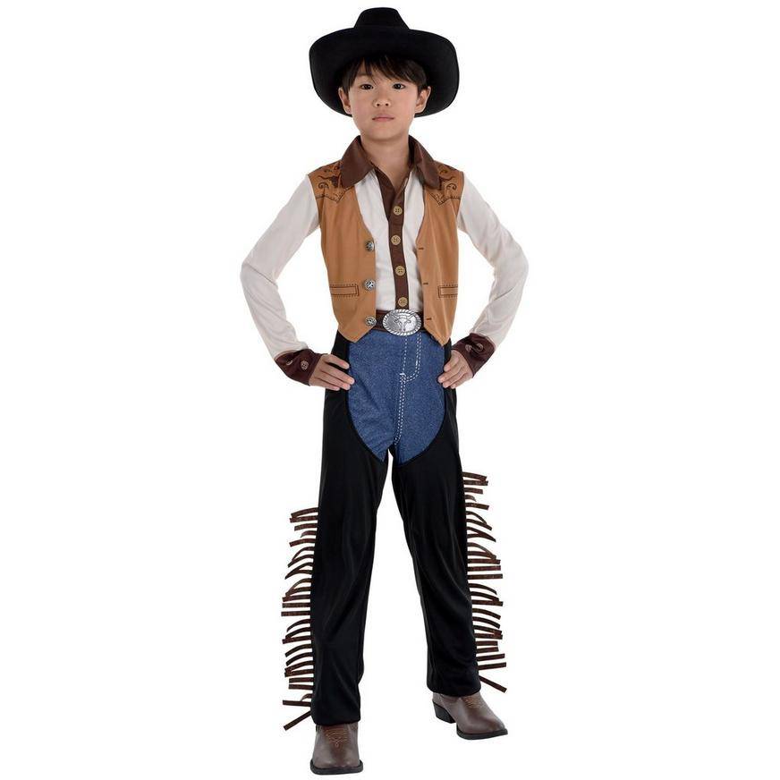 Kids' Western Cowboy Costume with Chaps - Size - L