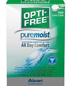 Alcon Opti-Free Puremoist Multipurpose Contact Lens Solution, 2 Fl. Oz. (70082)