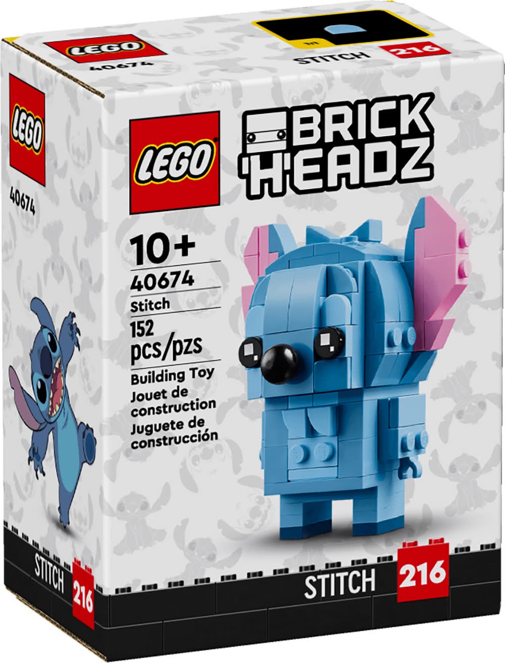LEGO · Brickheadz juguete de construcción stitch 40674, 10+ Años (152 un)