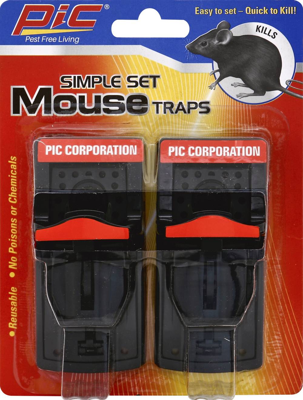 PIC Simple Set Mouse Traps (3.68 oz)